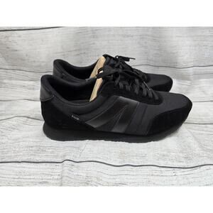 Kizik Black Milan Comfortable Breathable Woven Blackout Sneakers Men's 13